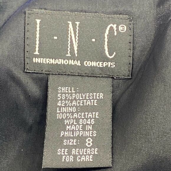 International Concepts INC Solid Black Short Lined Pencil Skirt Size 8 Womens - Picture 5 of 5